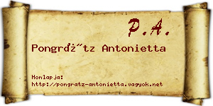 Pongrátz Antonietta névjegykártya